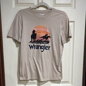 Wrangler Men's Beige Graphic T-Shirt